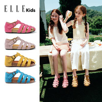 ELLE kids 勃肯鞋罗马鞋魔术贴包头凉鞋