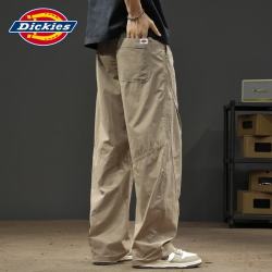 Dickies 冰丝休闲裤男士夏季新薄款宽松速干运动直筒阔腿垂感工作长裤子装 浅卡其  薄款 XL