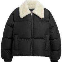COACH 蔻驰 羊毛皮衣领 短款 女士羽绒服