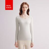 Hodo 绒女士德绒发热内衣上衣无痕秋衣单件冬抗静电抗菌保暖打底衫