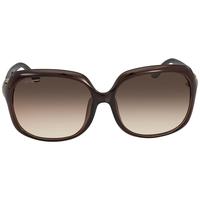 Salvatore Ferragamo 女士 棕色渐变长方形太阳镜 SF739SA 210 59