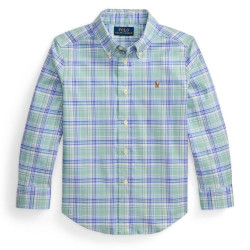 RALPH LAUREN Boys 2-7 Plaid Performance Oxford Shirt