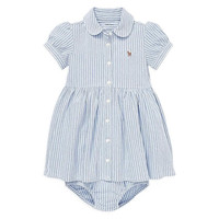 RALPH LAUREN Baby Girl's 2-Piece Oxford Shirtdress & Bloomers Set