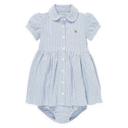 RALPH LAUREN Baby Girl's 2-Piece Oxford Shirtdress & Bloomers Set