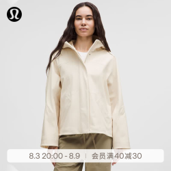 lululemon RepelShell 女士背部抽绳功能型外套 LW4CB3S 浅象牙白 L /10