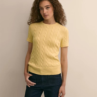 Brooks Brothers 女士短袖毛衣 Supima® Cotton Cable