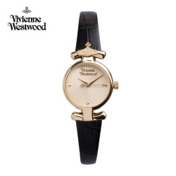 Vivienne Westwood 西太后女士手表女时尚皮带简约气质女表腕表  黑色女表