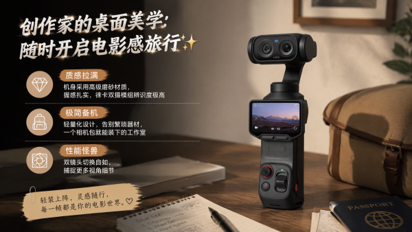 影像装备：影石 Luna Ultra 8K徕卡双摄云台相机