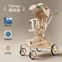 丸丫 T6max顶配版（含推车凉席和蚊帐）婴儿高景观推车儿童遛娃车 豪华加赠