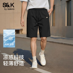 班尼路 凉感速干 黑色 2XL 男士短裤
