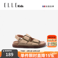 ELLE kids 女童凉鞋2026夏季新款复古儿童沙滩鞋软底露趾童鞋
