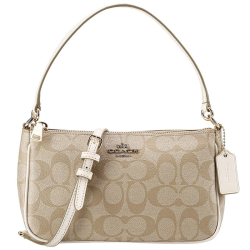 COACH 女包 女士奥莱正品马蹄包PVC经典老花包 CA548 F58321