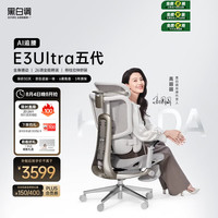 黑白调 E3Ultra五代 AI追腰人体工学椅 黑色