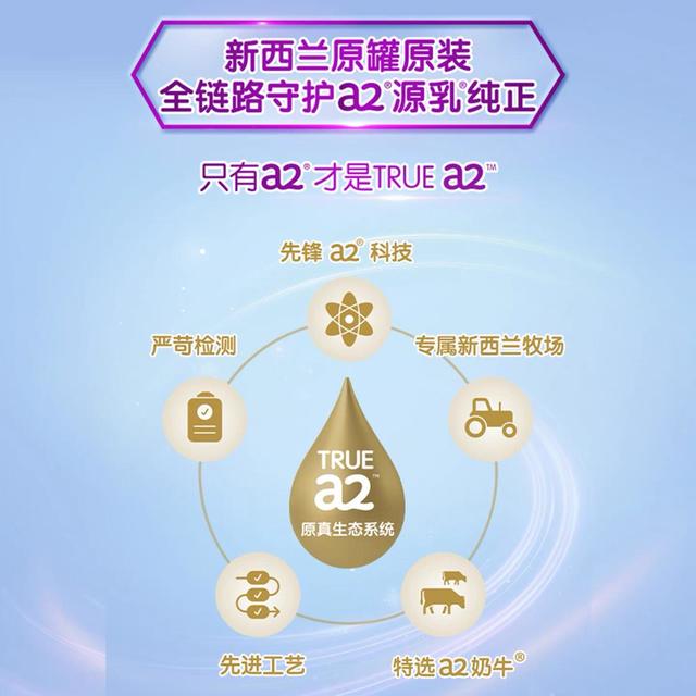 a2 紫白金版 较大婴儿配方奶粉 2段