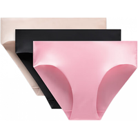 lululemon InvisiWear女士中腰比基尼内裤 速干 S 黑+贝壳雾粉+棉花糖粉 3条装