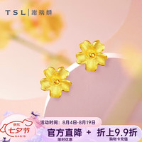 谢瑞麟 YM352 花朵足金耳钉 0.75g
