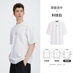 navigare 小帆船棕色基础宽松短袖T恤男士夏季新款休闲圆领套头衫