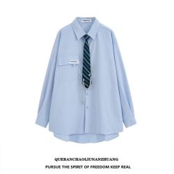 嘉晔 JIAYE）春夏季白色衬衫男女长袖宽松2026新款小众DK制服衬衫男学院风班服 白色 2XL