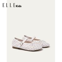 ELLE kids 童鞋 女童凉鞋夏季新款儿童镂空玛丽珍鞋公主风编织单鞋
