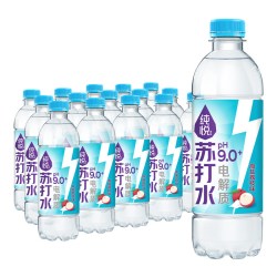 可口可乐 纯悦 pH9.0 苏打水 450ml*15 海盐荔枝味