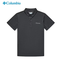 Columbia POLO衫男春夏翻领商务休闲短袖T恤AE1639 010 L