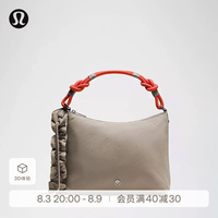 lululemon Convertible 女士多功能褶饰斜挎包 LW9FP9S 暖褐灰/旭日橙 O/S