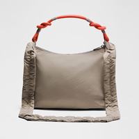 lululemon Convertible多功能褶饰斜挎包 暖褐灰/旭日橙