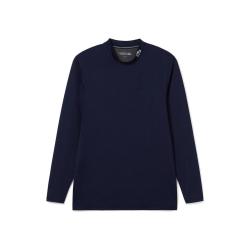LACOSTE 男士纯色高圆领长袖T恤