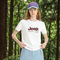 吉普 夏季纯棉百搭圆领女式T恤休闲运动日常百搭短袖女