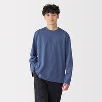 無印良品 MUJI 无印良品 天竺织圆领长袖T恤 男装