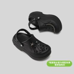crocs 贝拉洞洞鞋厚底沙滩鞋女鞋