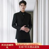 BUSYCON 黑色青果领新郎(两件套:上衣+裤子) 46 参考体重110-120斤