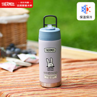 THERMOS 膳魔师 复古316L不锈钢儿童吸管杯学生成人水杯保温杯570ml大容量  紫