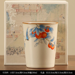 景盏 陶瓷家用可乐杯喜柿年年大号