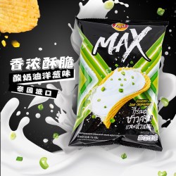 乐事 MAX大波浪酸奶油洋葱薯片73g 泰国进口