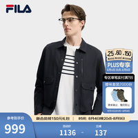 FILA 商务行政夹克外套2026夏季新款男子防泼水防污通勤休闲夹克 传奇蓝-NV L 175/96A/L