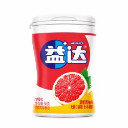 益达 口香糖木糖醇56g瓶装清新西柚味