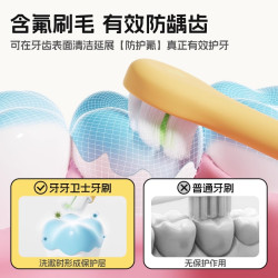 妙抚儿童婴幼儿0-3岁含氟牙刷