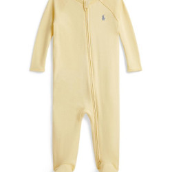 RALPH LAUREN Baby Boy Cotton Interlock Footed Coverall