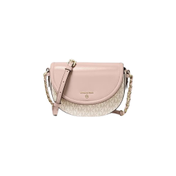 MICHAEL KORS Jet Set Charm 老花半月马鞍包 香草白 中号