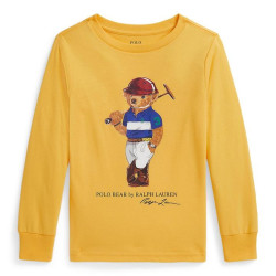 RALPH LAUREN Boys 2-7 Polo Bear Cotton Long-Sleeve T-Shirt