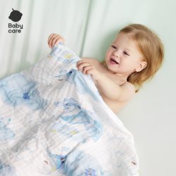 babycare abycare 婴儿浴巾新生儿童宝宝盖毯毛巾泡泡纱布超柔吸水纱布巾