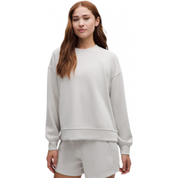 lululemon Softstreme 女士超宽松圆领套头卫衣 鸽子灰 M