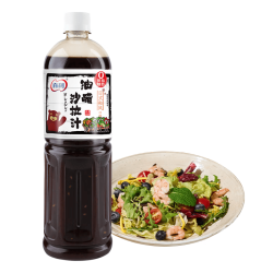 百利 沙拉酱油醋汁0脂肪0蔗糖轻食餐酱料大瓶装水果沙拉汁蔬菜凉拌汁 1.1L*1瓶