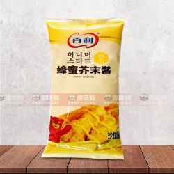 百利 蜂蜜芥末酱韩式炸鸡蘸酱甜辣炸鸡酱蔬菜水果日式沙拉商用1kg 百利蜂蜜芥末酱1kg