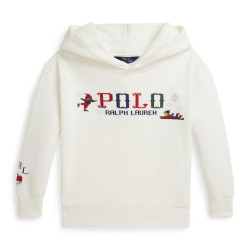 RALPH LAUREN Girls 2-6x Logo Embroidered Fleece Hoodie