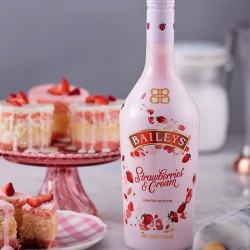 百利甜酒 百利（Baileys）女士喜欢喝 百利甜酒草莓奶油味Baileys爱尔兰原装进口