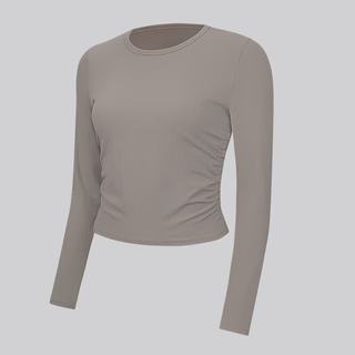 lululemon All It Takes 罗纹Nulu芯吸 暖褐灰 XXS 女士运动T恤