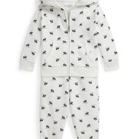 RALPH LAUREN Baby Boys Elk Fleece Full-Zip Hoodie & Pant Set