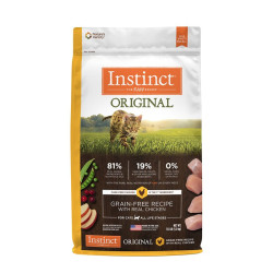 Instinct 生鲜本能（instinct）原装进口百利猫粮经典无谷优质蛋白原食生鲜通用猫粮 百利无谷鸡肉全猫粮 11磅/5kg